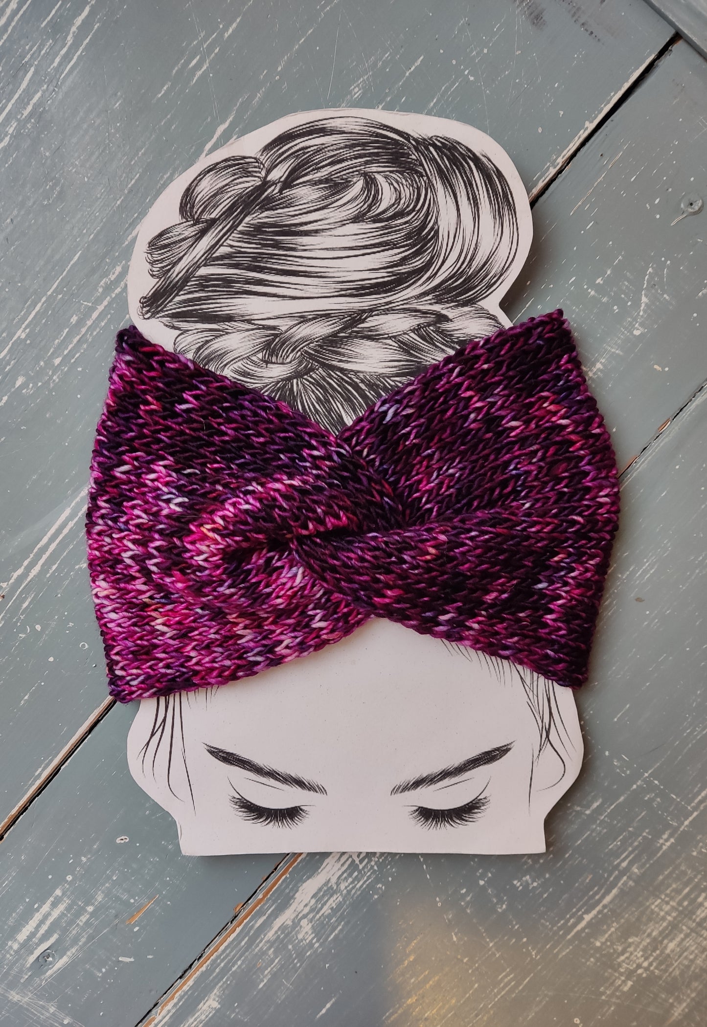 Headband in dark purples