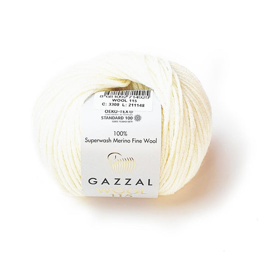 Wool 115 Gazzal 100% superwash merino 50 gr- 115 m